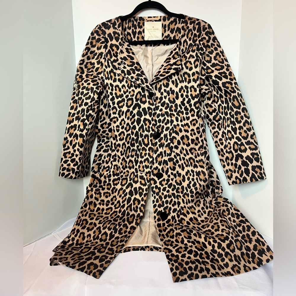 Kate Spade Leopard Trench Coat